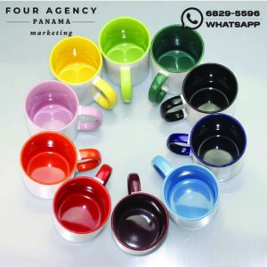 Taza Sublimable Interior y Asa de Color 11 oz